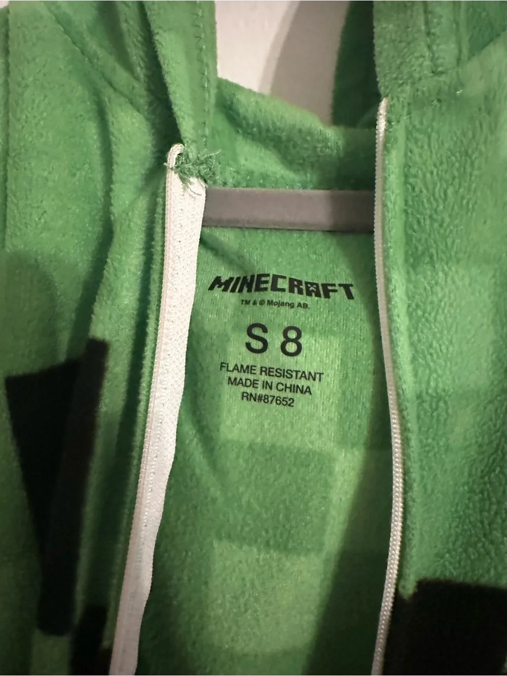 Minecraft Creeper Kids Halloween Onesie Costume - Size Small (8)